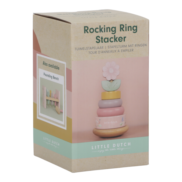 Rocking ring stacker wood - Fairy Garden FSC